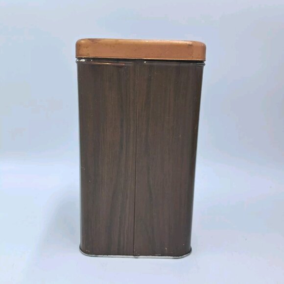 Kenmore Brown Metal Canister Set-Flour-Sugar-Coffee-Tea-Mid Century Kitchen-READ - Picture 4 of 16